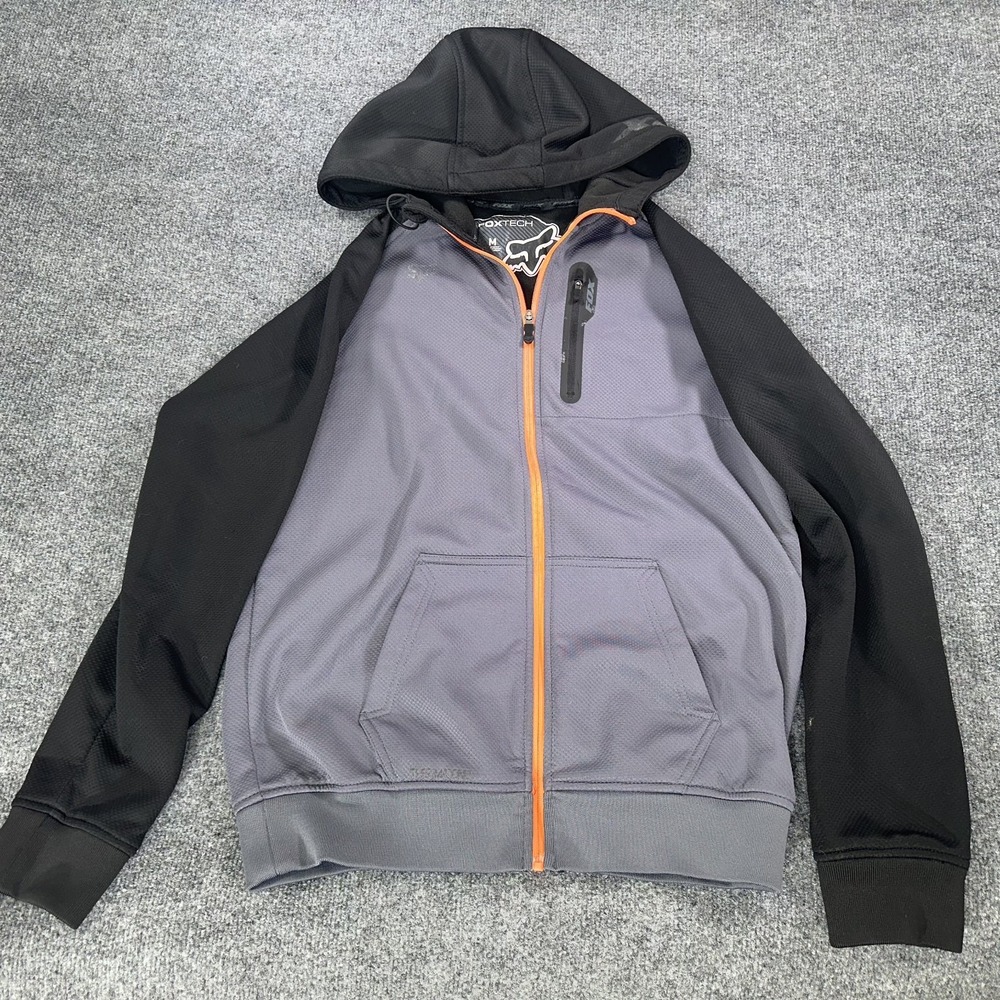 FOX Racing Fox Tech Jacket Mens M Gray Restriction Thermabond Full Zip Motocross